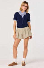 Inixyf Margeen Pleated High-Waist Shorts